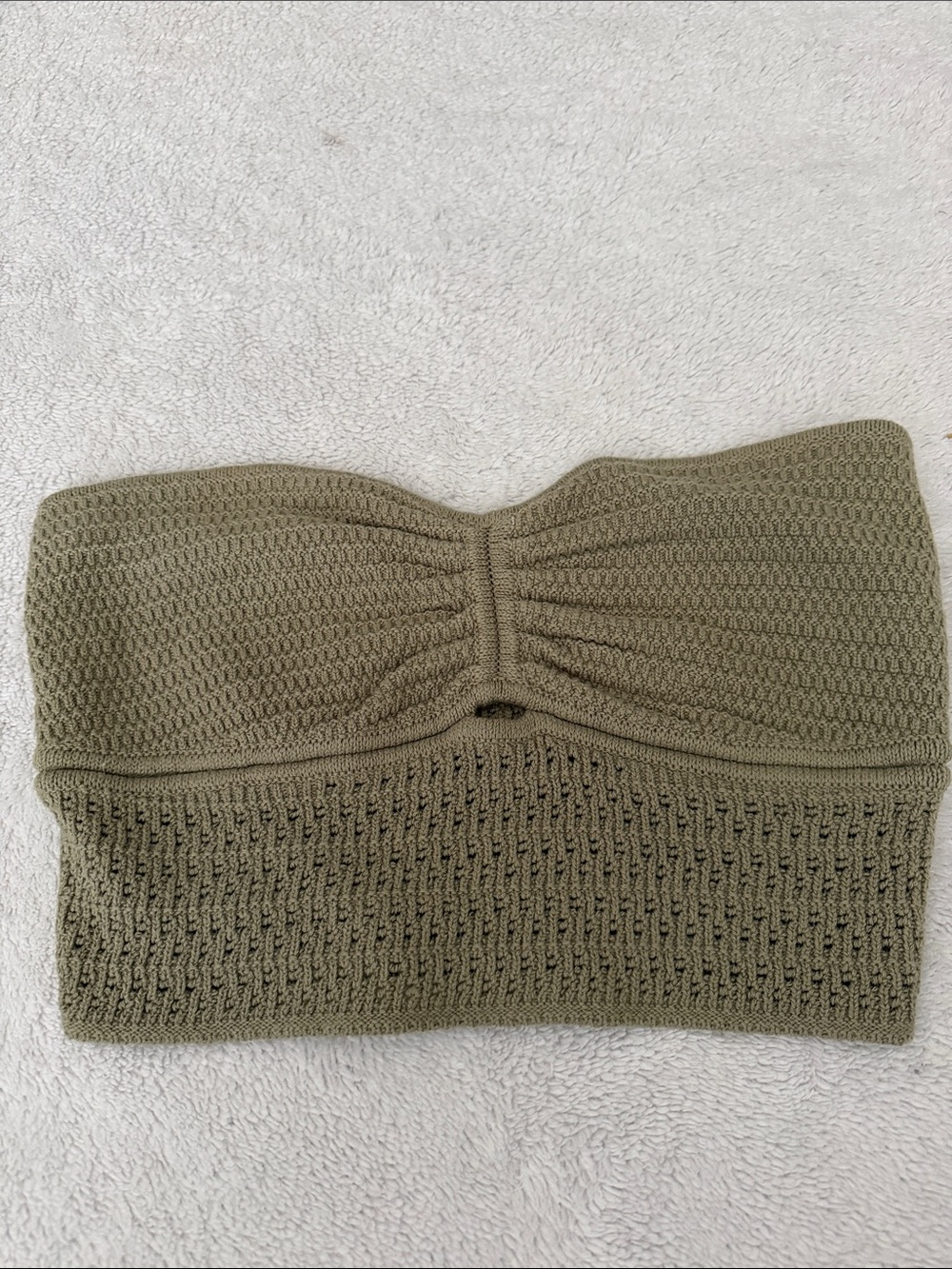 American Eagle Outfitters Olive Green Knit Bandeau Top